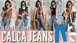 CALÇA JEANS, 10 ideias de looks com calça WIDE LEG JEANS, como usar WIDE LEG jeans, 15% OFF RENNER