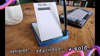 Designing and 3D Printing a Product to Sell: To-Do List Holder