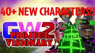 ALL PROJECT VISIONARY CHARACTERS SHOWCASE - PVZGW2 Mods