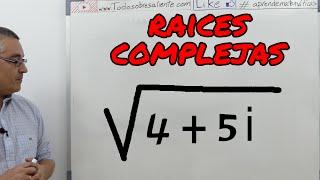 Raíces de  complejos. Aprende matemáticas.