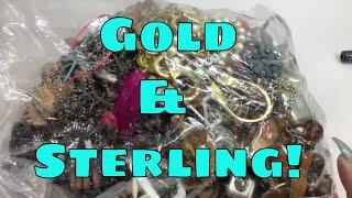 Goodwill BlueBox 5lb Repurpose Jewelry UNBOXING! ⭐18k Gold Necklace!?⭐