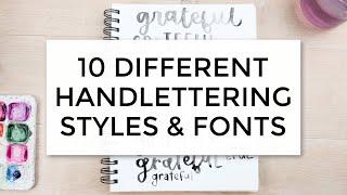 10 Ways To Handletter The Same Word (without switching pens!) | Handlettering Journal Page 2