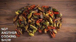 CRISPY ROASTED BRUSSELS SPROUTS