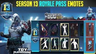 Season 13 New Royal Pass Emotes Leaks | Season 13 Royal Pass Emotes And Rewards Leaks | PUBG MOBILE