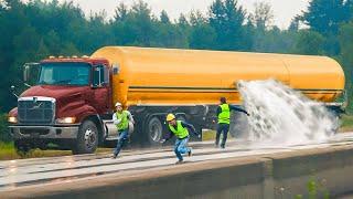 Totale Idioten bei der Arbeit mit der Kamera gefilmt