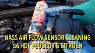 Remove and Clean Mass Air Flow Sensor 1.6 HDI PEUGEOT CITROEN - MAF Sensor