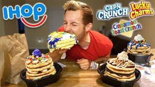 CEREAL PANCAKE IHOP MUKBANG! (ALL NEW FLAVORS)