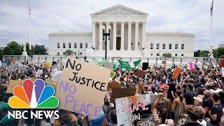 Watch: Demonstrators React Outside Supreme Court After Roe v. Wade Is Overturned