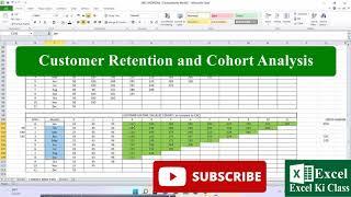 cohort Study | Cohort Analysis in Excel |How to Calculate Customer Lifetime Value | #excel