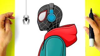 How to DRAW MILES MORALES SPIDER-MAN - Drawing Tutorial