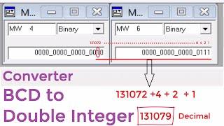 Siemens PLC --"BCD to Double Integer" 32-bit number Converter in the STEP7