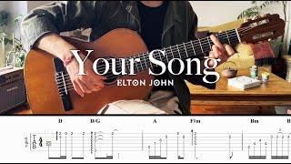 Your Song - Elton John | Fingerstyle Classical Guitar | Nomad's Guitar Journey