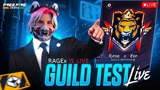  [LIVE] RAGE-ESP GUILD TEST HARDEST GUILDTEST 1VS3& PLAY WITH SUBSCRIBER FOR FUN #freefirelive