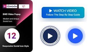 BWD Video Popup Elementor addon tutorial