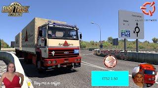 Euro Truck Simulator 2 (1.50) Road to Algeria Eurafrica map Ford Transcontinental + DLC's & Mods