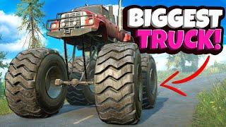 OB & I Got the BIGGEST MONSTER TRUCKS Stuck in Snowrunner Mods!