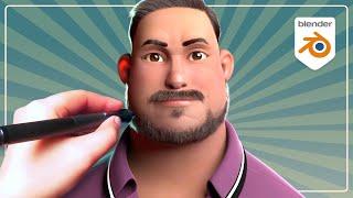 Creating a Stylized Male Character ft. New Hair System | Blender 3D