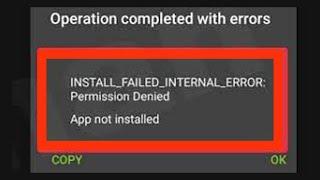 Fix ZArchiver Operation completed with error Install Failed internal error permission Denied Problem