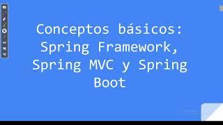 Conceptos básicos: Spring framework, Spring MVC y Spring Boot