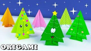 ORIGAMI Christmas TREE made of paper. How to make a Christmas tree. Origami Paper Christmas Tree DIY