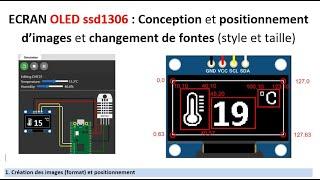 Conception et positionnement d’images et changement de fontes Micropython OLED ssd1306