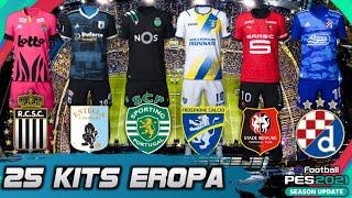 25 BEST KITS EUROPA TEAMS UPDATE DLC - PES 2021 MOBILE