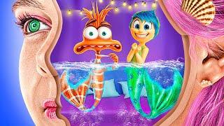 Inside Out 2! If Emotions Rules Me! Joy vs Anxiety Become a Mermaid!