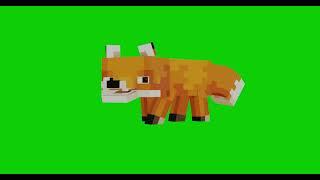 Animated walking jackal mindcraft green screen video footage