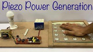 Piezo power generation using footsteps mechanical engineering final year project