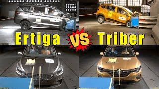 Which is more Safe?  Renault Triber vs Maruti Suzuki Ertiga  Crash Test Safety Rating | Motorvibe