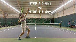 NTRP 4.0 Girl vs NTRP 3.5 Guy - First Singles on April Edition