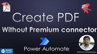 Create PDF without Premium Connector in Power Automate