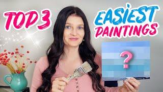 TOP 3 Easiest Things to Paint as a Beginner Artist  (Acrylic Painting on Canvas)