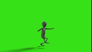 Alien Dancing - green screen