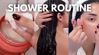 my chill everything shower routine | body & skincare 🩰🫧 ASMR