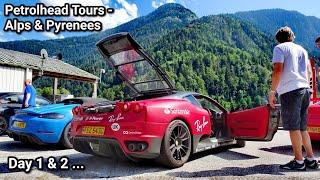 Chasing Ferrari's Over The Alps in a V8 Vantage! | PetrolHead Tours Alps Pyrenees Day 1&2