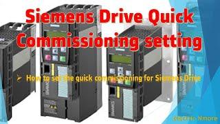 Siemens drive Quick commissioning setting - Tamil