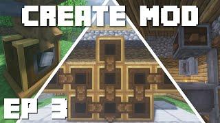 Minecraft Create Mod Tutorial - Mechanical Mixer, Mechanical Crafter, & Speed Controller Ep 3