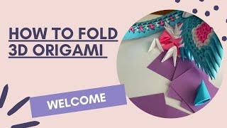 How To Cut and Fold 3D Origami #3dorigami #origamitutorial #3dorigamivideos #origamiforbeginners