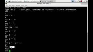 Learn python - Interactive shell