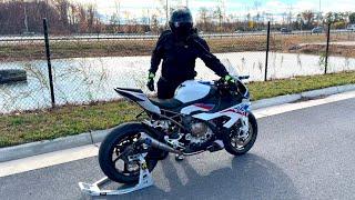 S1000RR FIRST START AND RIDE With Full Arrow Competition GP Titanium Exhaust!!