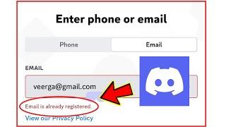 discord email already registered 2023 || how to fix email is already registered discord mobile