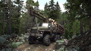 URAL-375 | "Dark Forest" Map | Log Delivery | Mudrunner