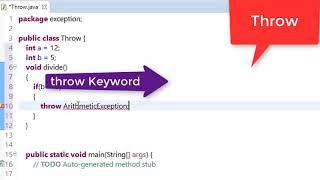 72. Throw keyword in java