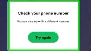 Spotify login error with Phone number