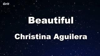 Beautiful - Christina Aguilera Karaoke 【No Guide Melody】 Instrumental