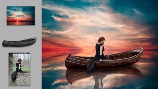 Photoshop Tutorial; How to Create a Sky Reflection | Boat Manipulation