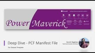 Deep dive - PCF Manifest file for Dataset Template