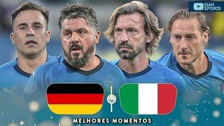 REMEETING OF THE LEGENDS OF THE WORLD CHAMPIONS GERMANY AND ITALY PLAYED A MATCH FILLED WITH GOALS