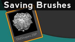 013 ZBrush Saving Brushes